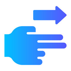 Obraz premium right arrow gradient icon