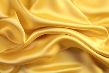 Gold satin, linen textiles, jeans fabric curves wave lines background texture for web design , banner , business concept. Generative AI
