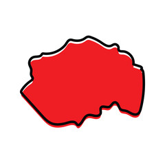 Pomeroon-Supenaam state map of Guyana country.