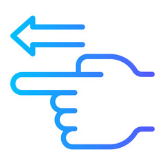 left arrow gradient icon