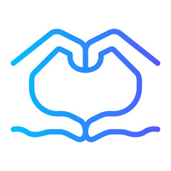 Obraz premium heart gradient icon