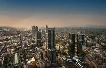 aerial view of Frankfurt, Germany