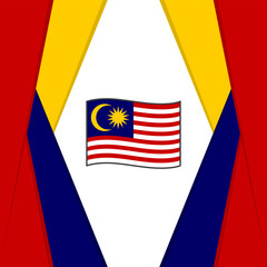Malaysia Flag Abstract Background Design Template. Malaysia Independence Day Banner Social Media Post. Malaysia Background
