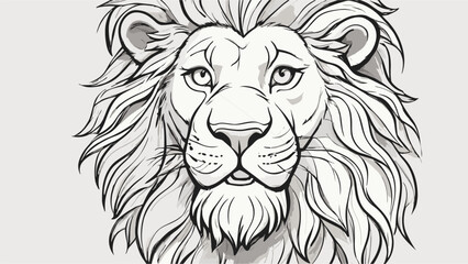Lion cartoon character vector image. Illustration of cute lion design graphic on the white background