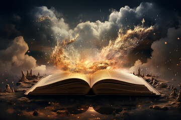 A magical book destroy the magical sky