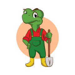 turtle cartoon vector. animal farm illustration