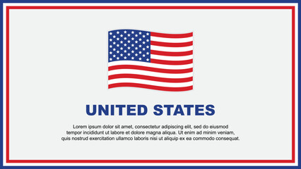 United States Flag Abstract Background Design Template. United States Independence Day Banner Social Media Vector Illustration. United States Banner