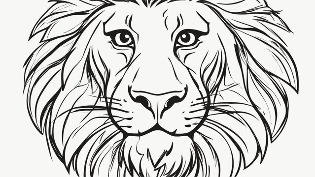 Lion cartoon character vector image. Illustration of cute lion design graphic on the white background