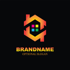 Home Colorful Logo Vector Illustration Flat Design
