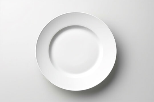 White plate isolate on white background