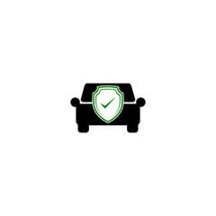 Car insurance, Car shield icon isolated on white background