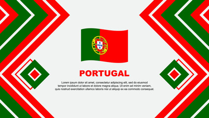 Portugal Flag Abstract Background Design Template. Portugal Independence Day Banner Wallpaper Vector Illustration. Portugal Design
