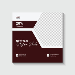 Vector new year sale jewelry collection social media post template
