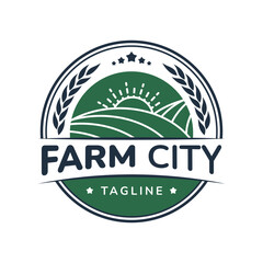 farm logo vector. hydroponic greenhouse