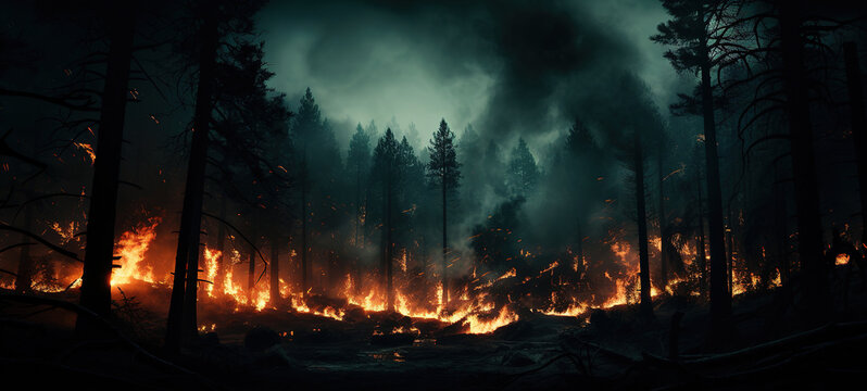 Wildfire Inferno: Global Warming's Scorching Consequence in the Forest