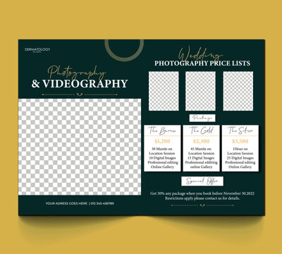 Bi-fold brochure about photography