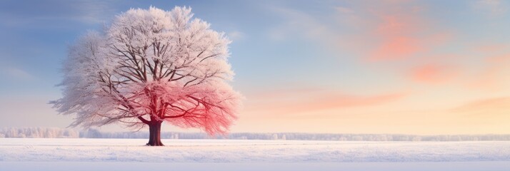 Red Winter Landscape Creating A Striking Visual