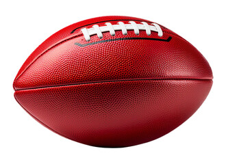 American red football ball on transparent background. Generative AI.