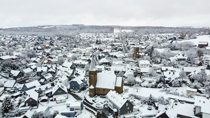 Luftaufnahme von Wilnsdorf im Winter