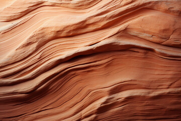 Curved layers of red sandstone rock formation - obrazy, fototapety, plakaty