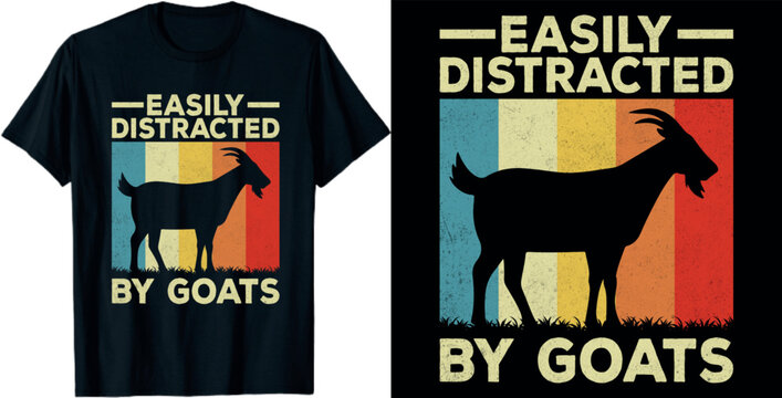 Cool Goat Design For Men Women Kids Farm Animal Goat Lover T-Shirt
