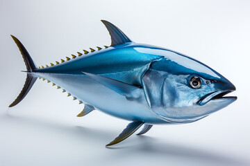 Bluefin tuna illustration on white background - obrazy, fototapety, plakaty