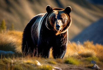 brown bear on minimal background