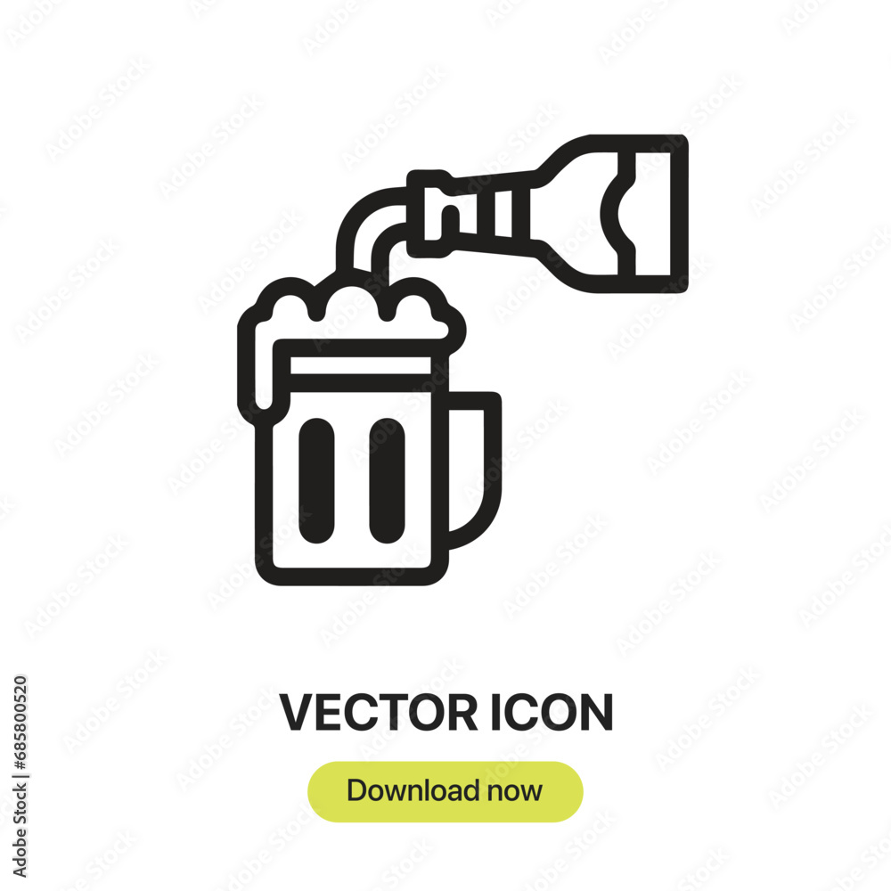 Leinwandbilder they were pouring icon vector. linear-style sign for mobile concept and web design. pouring symbol i