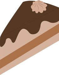 Chocolate cake slice