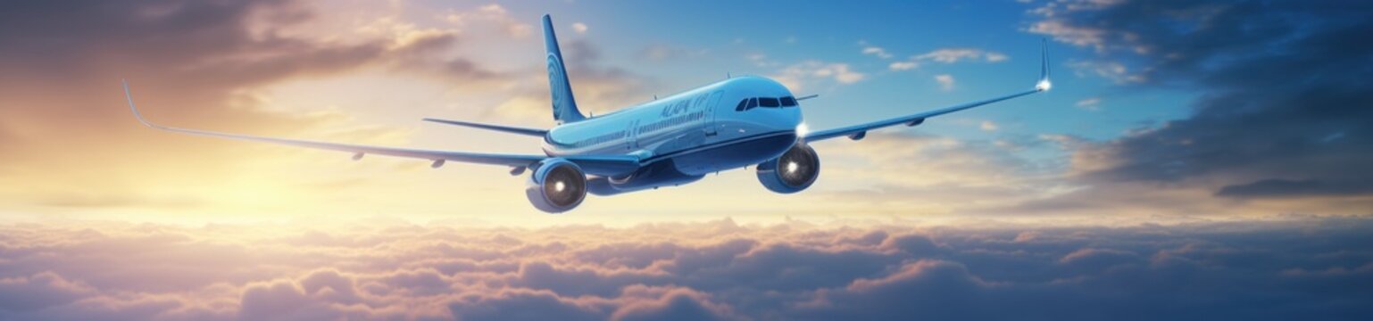 airplane flying through clouds
