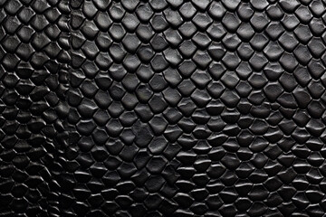 Close-up texture of black leather with hexagonal pattern