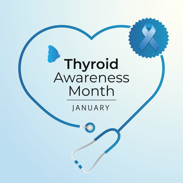 Flyers honoring Thyroid Awareness Month or promoting associated events might include vector graphics describing the month. design of flyers, celebratory materials.