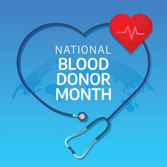 Flyers honoring National Blood Donor Month or events connected to it can utilize vector images concerning the month. design of flyers, celebratory materials.