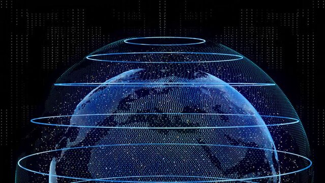 Business World Globe Background 3D Rendering