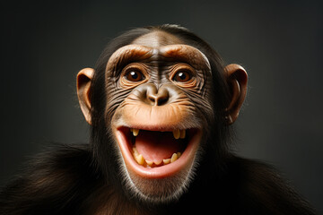 Curious Chimp Capturing a Selfie Moment