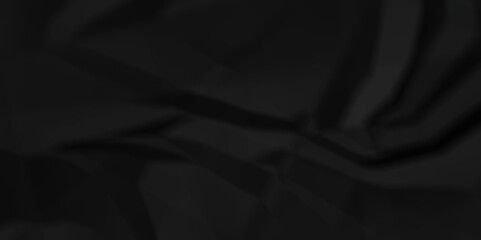 	
Dark black craft wrinkly paper crumpled texture. black fabric textured crumpled grunge paper background. panorama black paper texture background, crumpled pattern texture background.