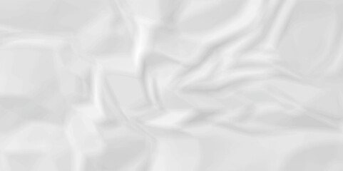 White silk craft wrinkly paper crumpled texture. white fabric textured crumpled grunge paper background. panorama white paper texture background, crumpled pattern texture background.