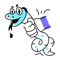 Pack of Wild Snakes Hand Drawn Icons 

