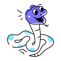 Pack of Wild Snakes Hand Drawn Icons 

