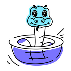 Pack of Wild Snakes Hand Drawn Icons 

