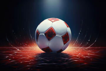 Naklejka premium Soccer Spectacle: Nighttime Brilliance