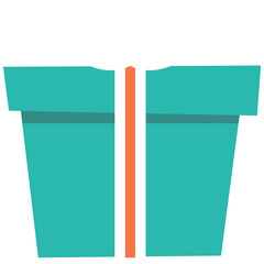 green gift box with red and white ribbon