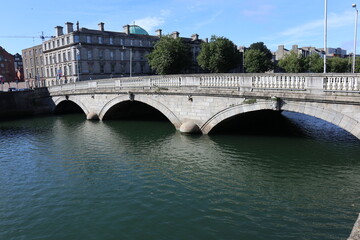 Naklejka premium Dublino - Ponte O'Donovan Rossa da Ormond Quay Upper