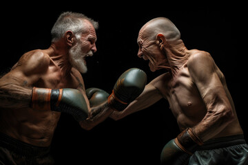 Fototapeta na wymiar Raw Power: Boxers' Punching Fury