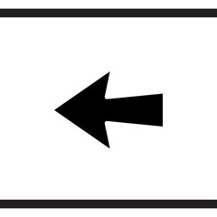 Left arrow icon vector. Previous icon sign symbol vector. Go back arrow vector icon illustration isolated on white background