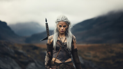 Viking Shield Maiden: A Warrior's Grace in the Face of Battle