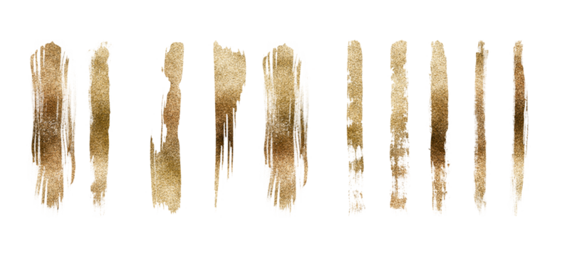 Thin watercolor strokes with metallic gold mixed with copper, with shimmer particles. Gold Brush Strokes clipart, Glitter Clipart, Gold Splash clipart, gold logo watercolor, gold brush clipart