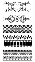 Decorative ribbon emblems cartoon