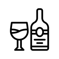 champagne line icon