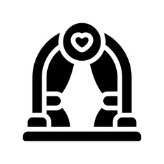 wedding arch glyph icon